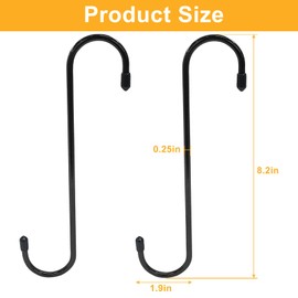 Auvotuis 2 Pcs Brake Caliper Hanger Hooks, Steel Brake Caliper Hangers, Rubber Tips with Powder Coated, Work for Braking, Bearing, Axle and Suspension (Black)