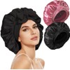 Meajax 2 Piezas Gorro de Pelo Rizado de Satén,Gorro de