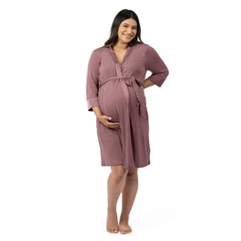 Kindred Bravely Emmaline Maternity & Nursing Robe Hospital Bag/Delivery Essential (Twilight, 1X/2X)