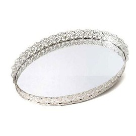 [MEIN4133_63_63] Display Stand Cosmetic Organizer Tray Silver Extra Large / [MEIN4133_63_63]진열대 화장품 정리대 쟁반 실버 특대