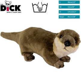 Carl Dick Otter standing 12 inches, 18 inches with tail, 30cm/45cm, Plush Toy, Soft Toy 1857