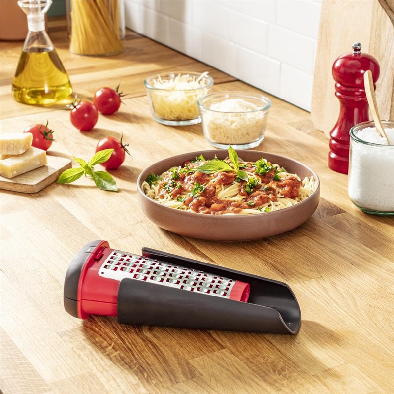 Tefal Ingenio Parmesan Grater K20727, 29 cm, Material: Plastic, Black/Red,