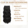 Clip in Hair Extensions for Women, 6PCS Long Wavy Curly
