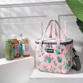 SAMERIO Womens Lunch Bag Cooler Lunch Boxes for Girls Adults Student Insulated Tote Bag with Adjustable Shoulder Strap Perfect for School Office Work Picnic Outdoor Activities