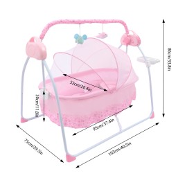 Electric Baby Swing Motorized bluetooth Music Cradle Bed Rocker Chairs Portable