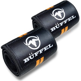 BÜFFEL Wrist Wrap, Wrist Support, Weight Training, 2-Piece Set, 23.6 x 3.1 inches (60 x 8 cm), Strength Training, Wrist Strap, Wrist Fixation, Weight Training (Orange)