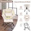 DreamNook Lazy Chair with Ottoman, Modern Accent Chair with Lumbar