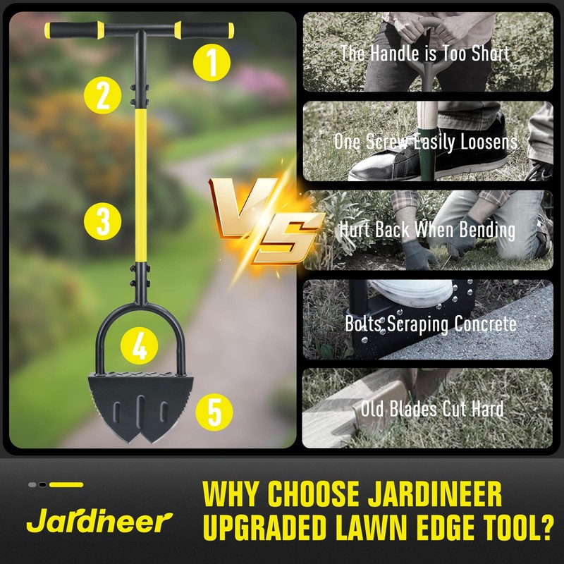 Jardineer Edger Lawn Tool Manual, Manual Half Moon Edger with