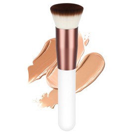 AUAUY Foundation Makeup Brush, High-Density Flat Top Kabuki Makeup Brush, Multifunctional Foundation Brushes for Flawless Powder, Blush, Liquid or Cream Cosmetics