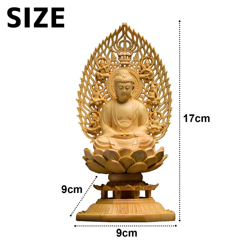 Felimoa Carved Wooden Buddha Statue Figurine Buddha Statue Included Height