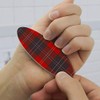 Plaid Red Gray Grey Pattern Double-Sided Oval Nail File Emery