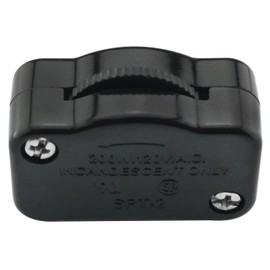 Hi-Low Dimmer Switch ZZLZX SPT-2 High to Low Inline Brightness Control Switch for 18/2 Lamp Cord, Black