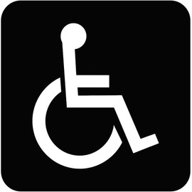 Disabled Handicap Disability Wheelchair Accessible Reserved Parking Sign Sticker Decal (Vinyl)