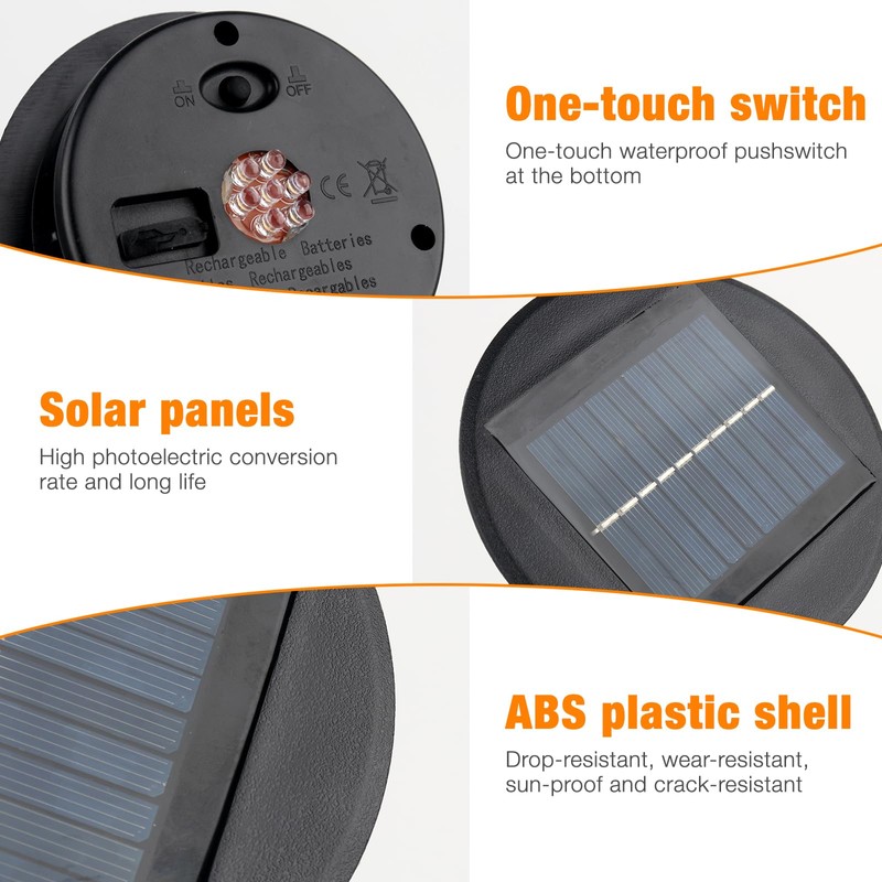Mineup Solar Lights Replacement Parts, Pack of 2 Solar Lights