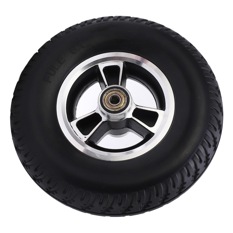 Wheelchair Wheel Replacement Solid PU Reinforced Aluminum Alloy Hub Walker