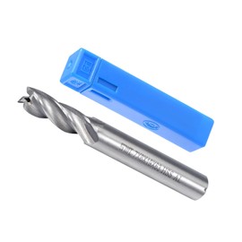 CoCud 4-Flute Spiral End Mill Bits, 7mm Diameter 19mm Length, High Speed Steel Straight Milling Cutter with Storage Case- (Applications: for Plywood Hardwood Plastic),