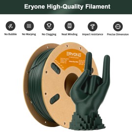 ERYONE Carbon Fiber PETG Filament 1.75mm +/- 0.03mm, 3D Printing Filament PETG CF, 1kg(2.2LBS)/Spool, Olive Gree