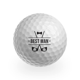 DV DESIGN 3 x Golf Balls - Best Man Groomsman Birthday Joke Funny Golfing Golfer Fan Sport Wedding Marriage Groomsmen Friend Men Suit Gift #GB0032