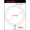 Metal Curtain Ring, 2 inch Inner Diameter,with Eyelet,Fits up to