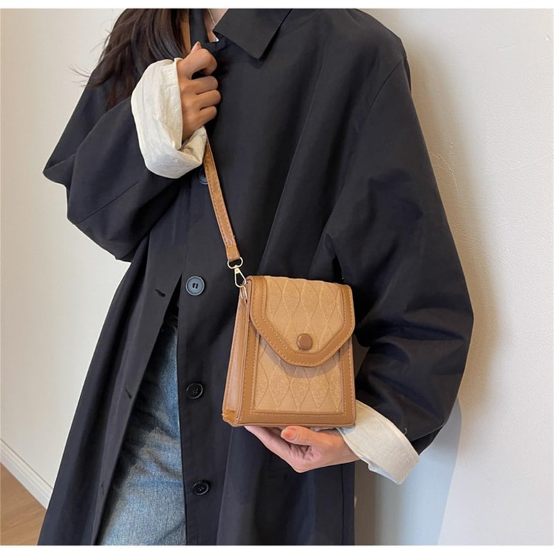 JIANGWEI Women's Shoulder Bag, Small, Vertical Smartphone Pouch, Shoulder Bag,