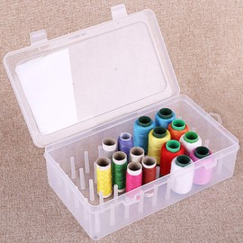 Sewing Thread Storage Box Empty Storage Box for Bobbins Sewing Thread Sorting Box for 42 Yarn Rolls Practical Yarn Box Sewing Thread Holder Sewing Thread Box Sewing Machine Bobbins for Embroidery