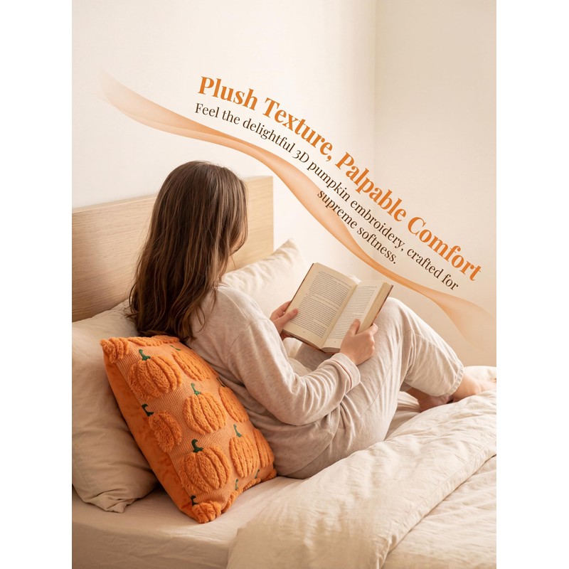 Set of 2 Autumn Cushion Covers 40x40cm 16x16 Inch Square