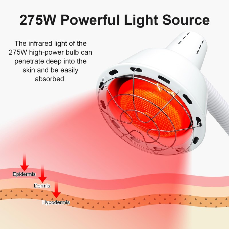 Hoakya Infrared Light Bulb, 275W Near Infrared Red Light Therapy