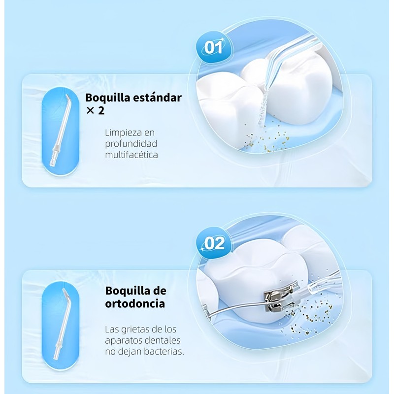 Hilo Dental Inalámbrico Portátil 350ml con 5 Modos y 6