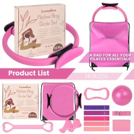 HGKZJSL Home Pilates Essentials Kit for Women,Pilates Equipment Set with 9 Inch Yoga ...