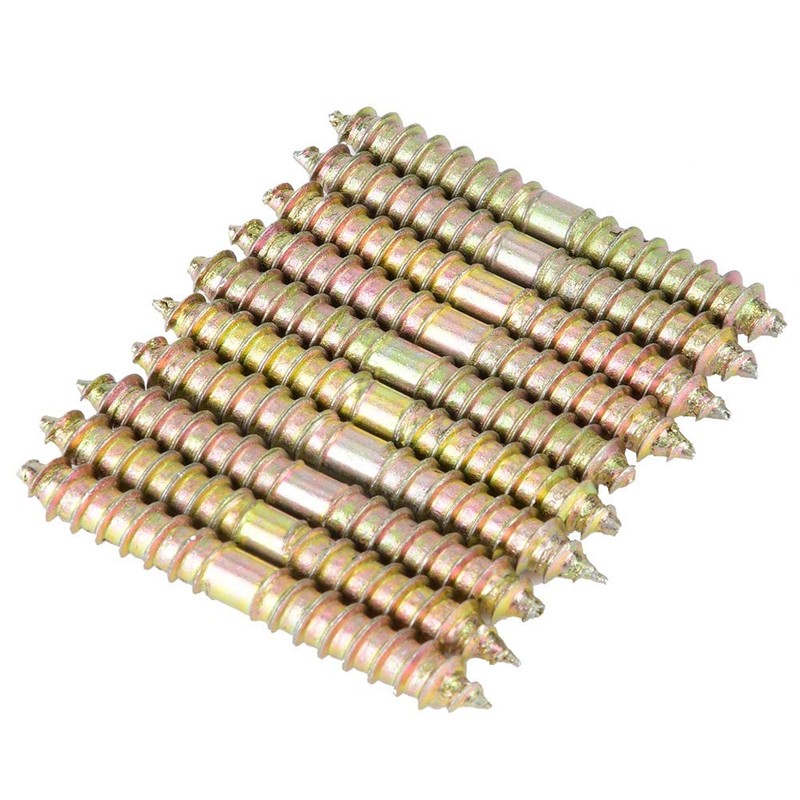Dowel Screws Double Ended 6mm x 50mm, Furniture Connector Double