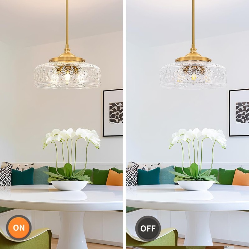 3-Light Adjustable Pendant Lights Kitchen Island, Gold Brushed Metal &