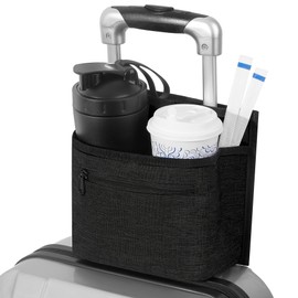 ZMD Luggage Travel Cup Holder for Suitcase, Drink Carrier for Coffee Foldable Luggage Accessories, Drink Holder for Travel Essentials, Traveler Carry on Hands Free Accessory, Gifts for Flight