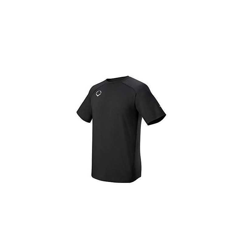 EvoShield Boys Pro Team Training Tee Black- Youth, Black, Large