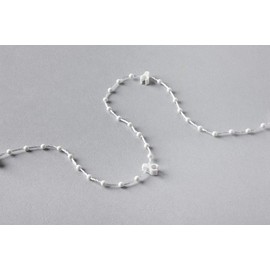 Replacement 89mm (3.5") Vertical Blind White Beaded Bottom Chain, 50 clips