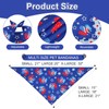 QUQULE 4th of July Dog Bandanas Summer XLarge 3PCS, 6