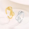 Charm Bowknot Band Ring for Women Fashion Hollow Chunky Bow