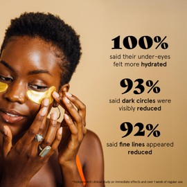 grace & stella Award Winning Under Eye Mask - Stocking Stuffers for Women - Gifts for Teenage Girls - Gel Eye Patches for Dark Circles, Puffy Eyes, Undereye Bags - Vegan - Self Care (24 Pairs, Gold)