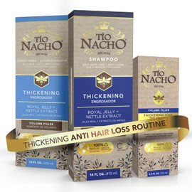 Tio Nacho Thickening Shampoo + Conditioner & Hair Treatment Set | Hair Loss Shampoo for Men & Women (14 fl oz) Volumizing Conditioner (14 fl oz) and Hair Volume Spray for Thinning Hair (4.5 fl oz)