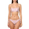 Emporio Armani Women's Bandeau Bikini Set, Bianco/Logo Multicol