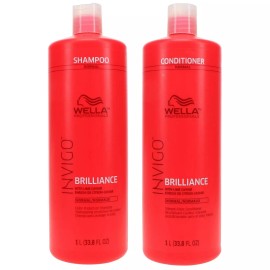 Wella Invigo Brilliance Shampoo & Conditioner NORMAL/NORMAUX 33.8oz Duo / Set