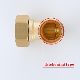 Garden Hose Elbow Connector,Thickening Solid Brass 90 Degree Hose Elbow For RV Water Hoses Residential Outdoor garden Faucets,3/4" FHT x 3/4" MHT (new 1pcs-90°)