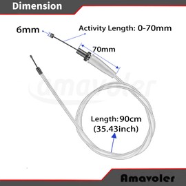 amavoler Throttle Cable 35.43" Fit for 50cc 70cc 90cc 110cc 125cc Dirt Bike Pit Baja Dirt Runner X250 DR50 DR70 DR90 Chinese Pit Dirt Bike