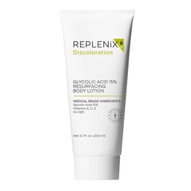 Replenix- Loción corporal renovadora con ácido glicólico al 15%, crema exfoliante hidratante e iluminadora de grado médico