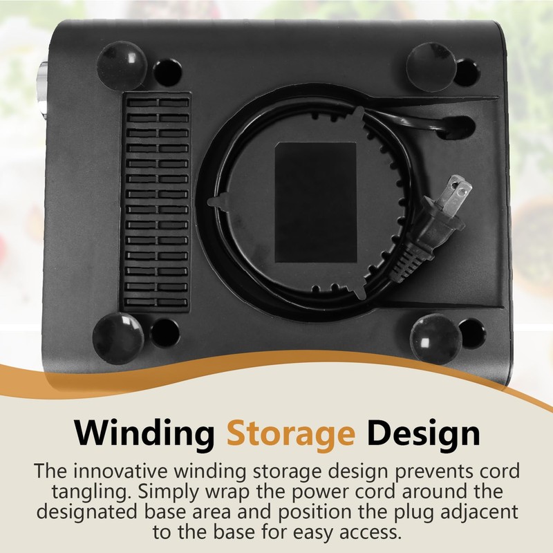 COOKLEE Food Processor, 600 Watts, 6 Functions Electric Vegetable Chopper