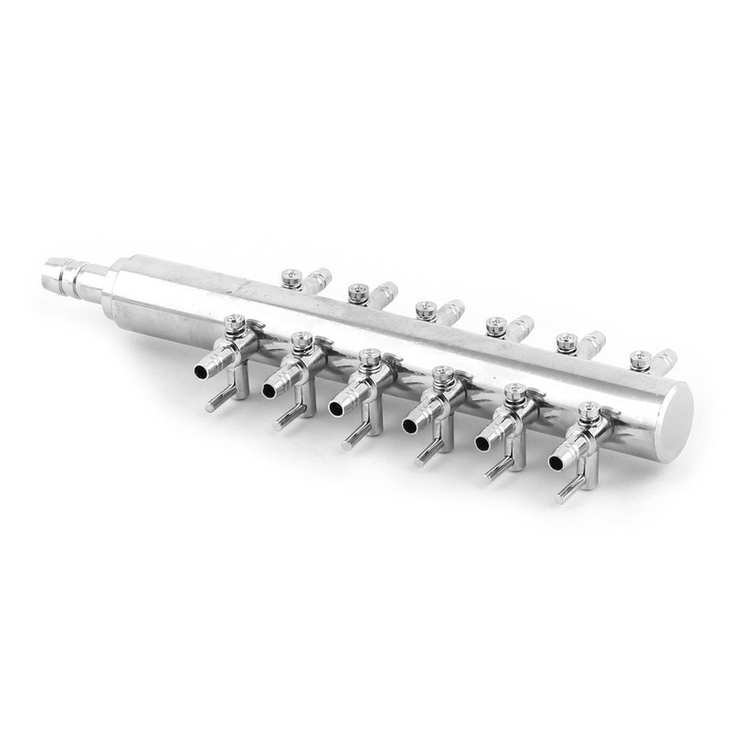 sourcing map Aquarium 12 Way Inline Manifold Air Flow Pump