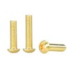 MACHSWON 10PCS M5 Brass Cross Round Head Machine Screw m5*12mm