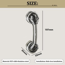 KAFENDA New Strong Suction Cup Handle, Glass Door and Window Handle; Cabinet and Refrigerator Auxiliary Handles, no Need for Drilling Installation, Detachable and Reusable