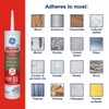 GE Advanced Silicone Caulk for Kitchen & Bathroom, White, 10