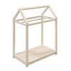 Powell Cream Wooden A-Frame House Shaped Kids Maven Clothing Rack,