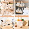 8 Pack Small Plastic Storage Bins with Bamboo Lids, Stackable